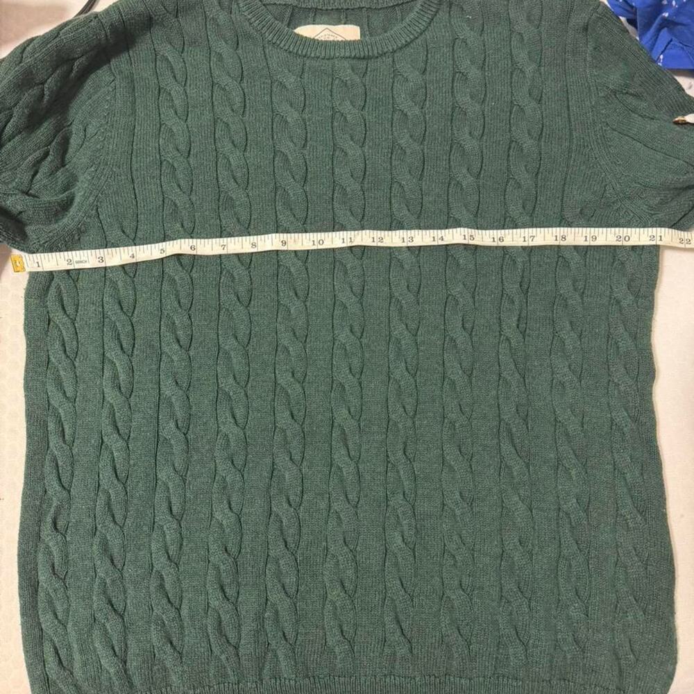 St. John's Bay Super Soft green cable knit sweater size Large - Picture 4 of 5